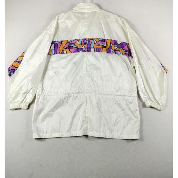 Vintage USA Olympics Jacket Mens XL White Nylon Windbreaker Track‎ Warmup 90s - Picture 2 of 10
